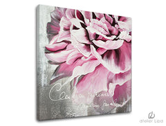 Αναπαραγωγή του συγγραφέα σε καμβά FLOWERS Discount 60 % 60X60 cm