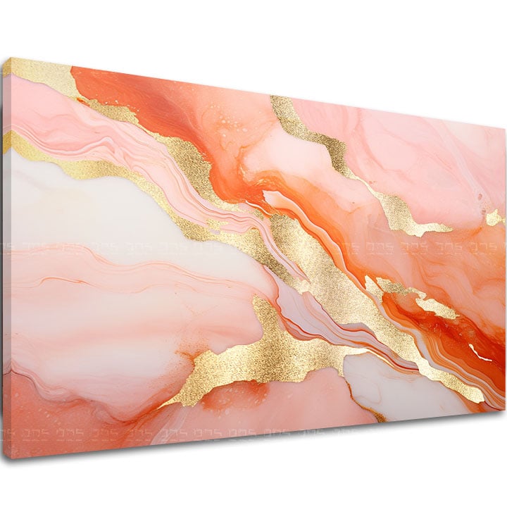 Χρυσή πινελιά σε καμβά Αντανακλάσεις του πρωινού ήλιου 60x90 cm