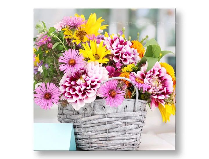 Wall painting FLOWERS Discount 60 % 30X30 cm