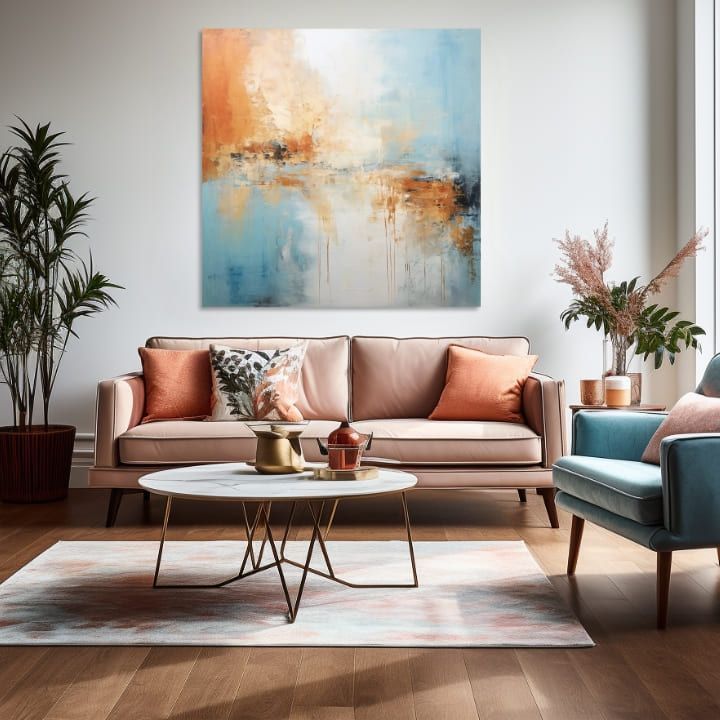 Πίνακες ζωγραφικής Peach Fuzz Πρωινό ξύπνημα 100x100 cm