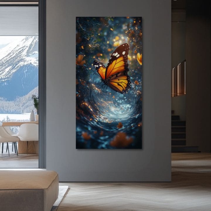 Η εικόνα της πορτοκαλί πεταλούδας - Μαγική ατμόσφαιρα