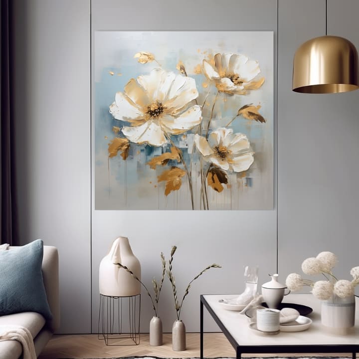 Floral world on canvas Συμφωνία της κομψότητας