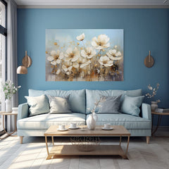 Ο κόσμος των λουλουδιών σε καμβά Τέχνη της φύσης 120x80 cm