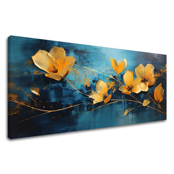 Διαχρονική κομψότητα σε καμβά Η λεπτότητα του γαλάζιου κόσμου 50x100 cm