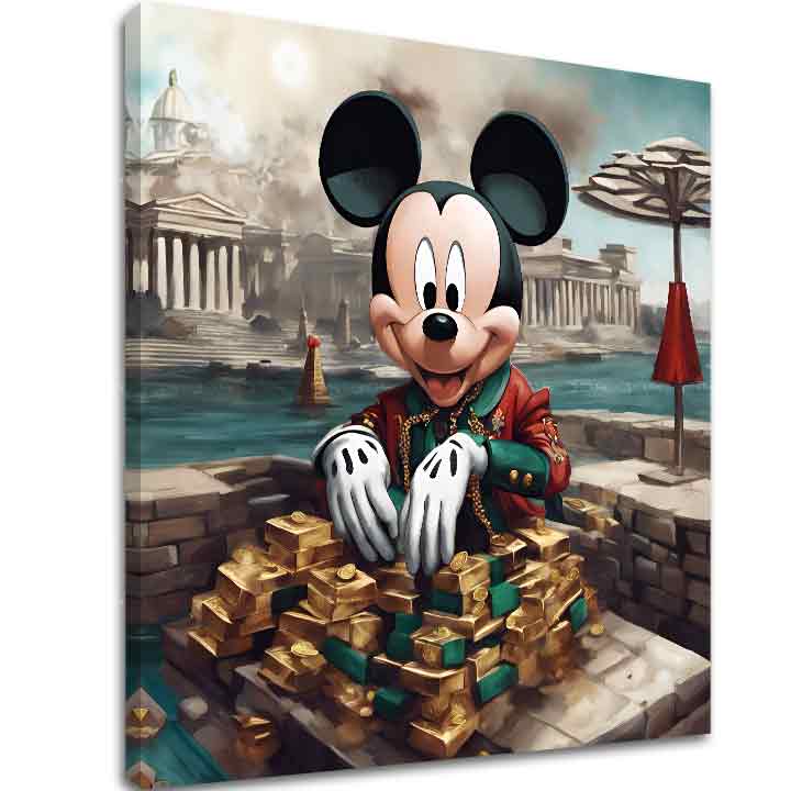 Η εικόνα σε καμβά - Mickey Mouse in Luxus - εικόνα 2