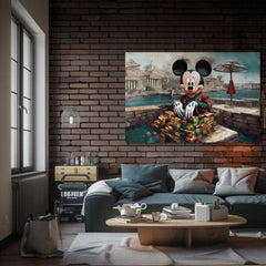 Εκτύπωση σε καμβά - Rich Mickey Mouse | διάφορα μεγέθη