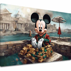 Εκτύπωση σε καμβά - Rich Mickey Mouse | διάφορα μεγέθη
