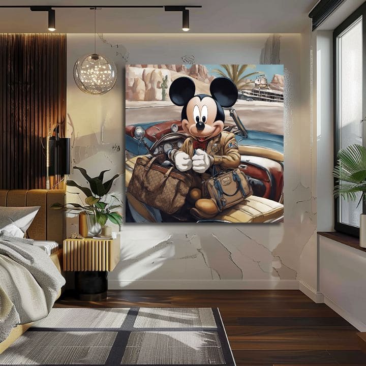 Η εικόνα στον καμβά - Mickey Mouse on Vacation | διαφορετικές διαστάσεις