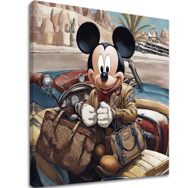 Η εικόνα στον καμβά - Mickey Mouse on Vacation | διαφορετικές διαστάσεις