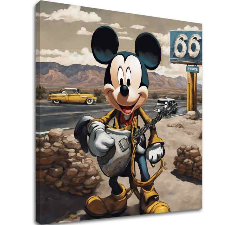 Η εικόνα στον καμβά - Mickey Mouse Country Singer - εικόνα 2