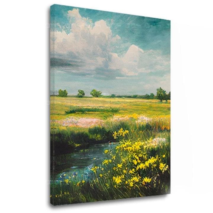 Τοπίο σε καμβά Ανάμεσα στον ουρανό και τη γη | διαφορετικές διαστάσεις