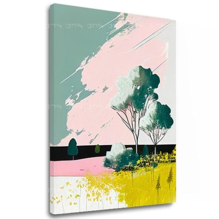 Τοπίο σε καμβά Ρομαντικός περίπατος | διαφορετικές διαστάσεις