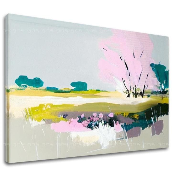 Τοπίο σε καμβά Αφηρημένη μέρα στη φύση | διαφορετικές διαστάσεις