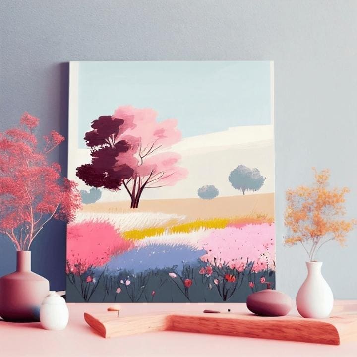 Τοπίο σε καμβά Ένας κόσμος που ξεχειλίζει από χρώματα | διαφορετικές διαστάσεις