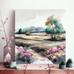 Τοπίο σε καμβά Ταξίδι στην άγνωστη χώρα