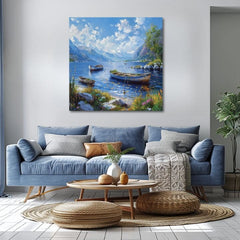 Τοπίο ζωγραφική σε καμβά Ειρηνική λίμνη