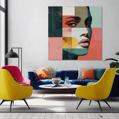 Κομψή εικόνα της άποψης μιας γυναίκας για τον κόσμο