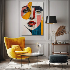 Κομψή εικόνα μιας γυναίκας Επιθυμία να φιλήσει