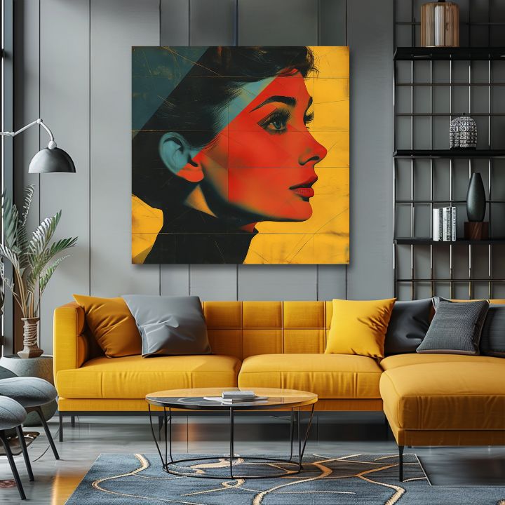 Audrey Hepburn ζωγραφική σε καμβά - Κομψό εικονίδιο - εικόνα 3