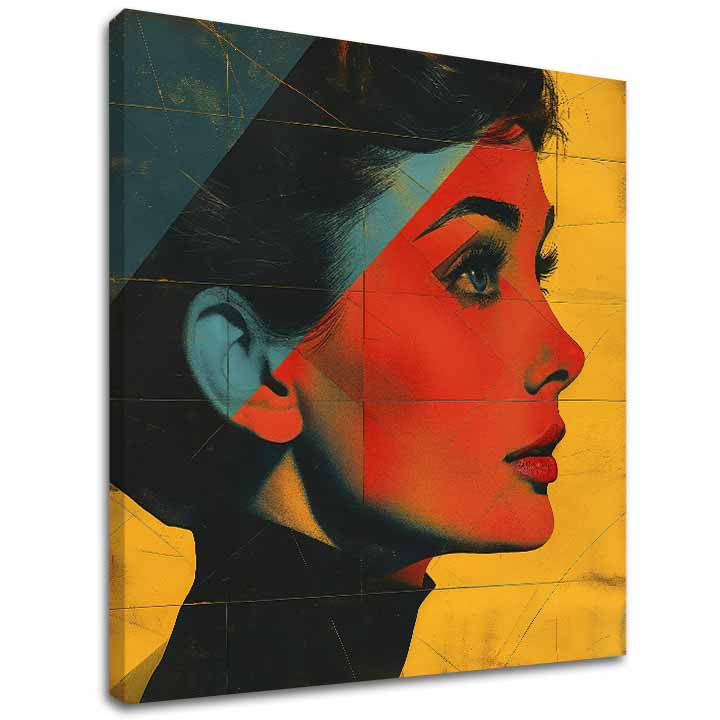 Πίνακας σε καμβά της Audrey Hepburn - Κομψή εικόνα