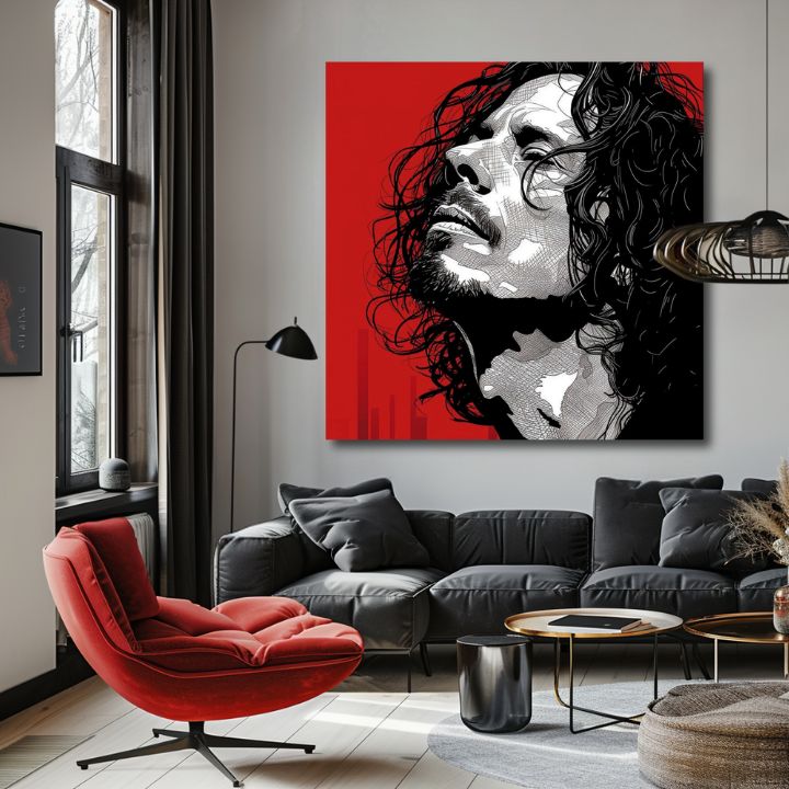Chris Cornell ζωγραφική σε καμβά - Rock Passion - εικόνα 3