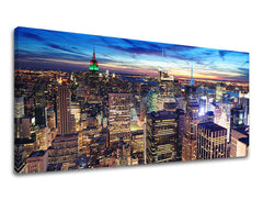 Wall painting PANORAMA CITY Discount 60 % 50X100 CM