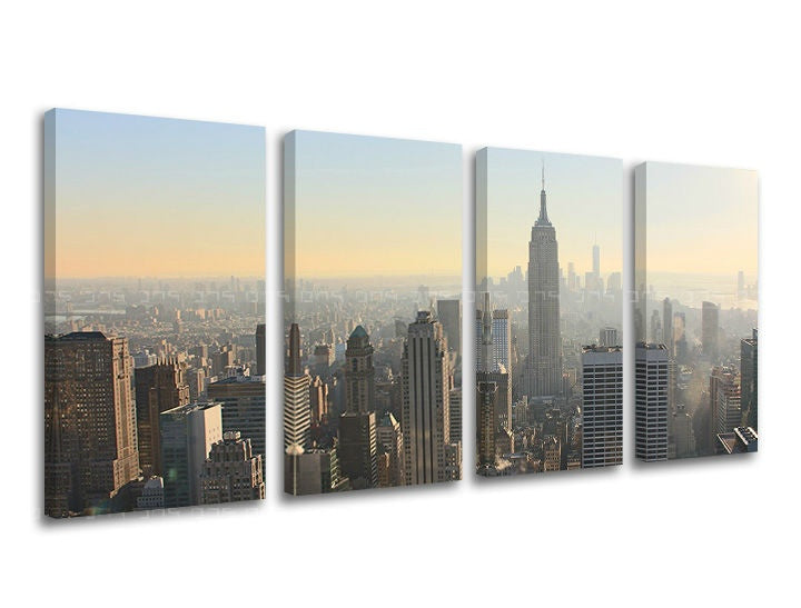 Ζωγραφική τοίχου 4 τμημάτων ΠΟΛΗ / NEW YORK