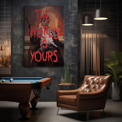 Scarface ζωγραφική σε καμβά Ο κόσμος είναι δικός σας | διαφορετικές διαστάσεις