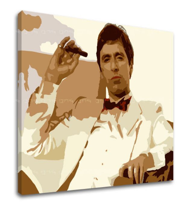 Οι μεγαλύτεροι μαφιόζοι στην οθόνη SCARFACE - TONY MONTANA καπνίζοντας πούρο - εικόνα 3