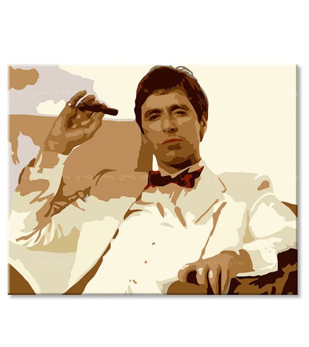 Οι μεγαλύτεροι μαφιόζοι στην οθόνη SCARFACE - TONY MONTANA καπνίζοντας πούρο - εικόνα 4
