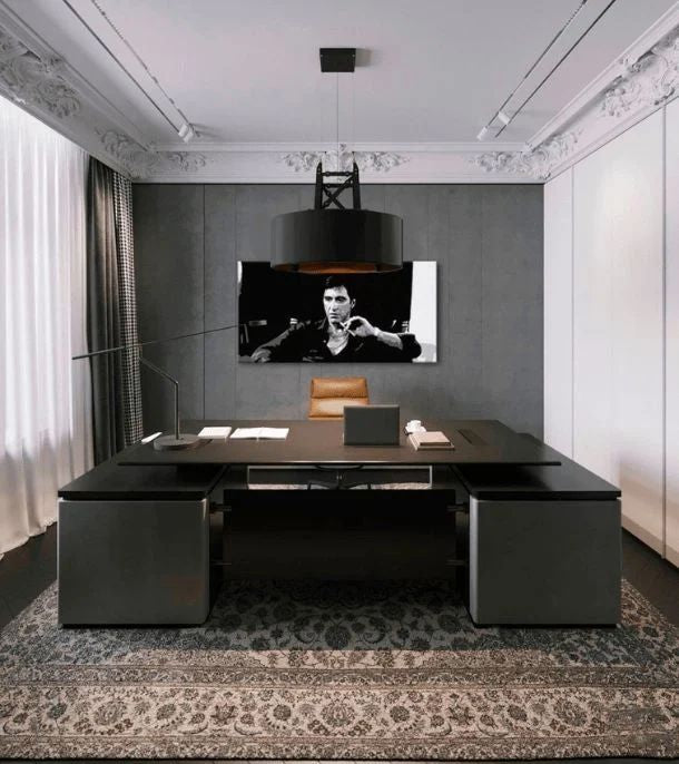 The Greatest Mobsters on Screen SCARFACE - Angry TONY MONTANA with a cigar in his hand Discount 60% 120X60 cm