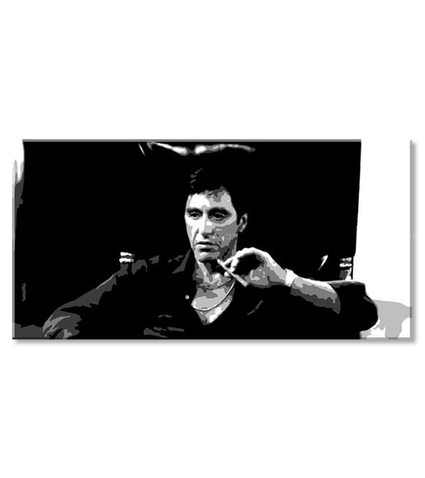 Οι μεγαλύτεροι μαφιόζοι στην οθόνη SCARFACE - Θυμωμένος TONY MONTANA με ένα πούρο στο χέρι - εικόνα 4