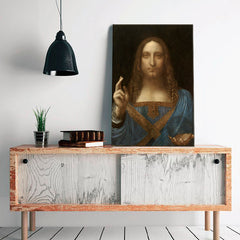 Image on canvas LEONARDO DA VINCI - SALVATOR MUNDI Discount 60% 40X60 cm