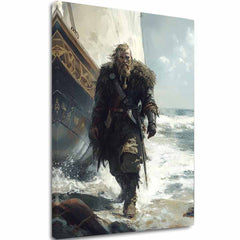 Η εικόνα στον καμβά Viking on the Coast - Ιστορικό μοτίβο - εικόνα 2