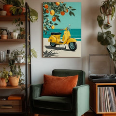 Η εικόνα σε καμβά Vespa στην Ιταλία - Retro Alley - εικόνα 4