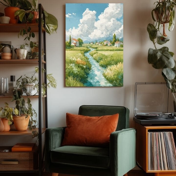 Η εικόνα για τον καμβά Summer Meadow - Landscape Motif - εικόνα 3