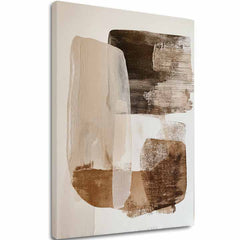 Η εικόνα στον καμβά Beige Harmony - Modern Abstract - εικόνα 2
