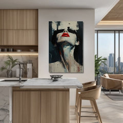 Η εικόνα στον καμβά Red Lips - Dramatic Design - εικόνα 4