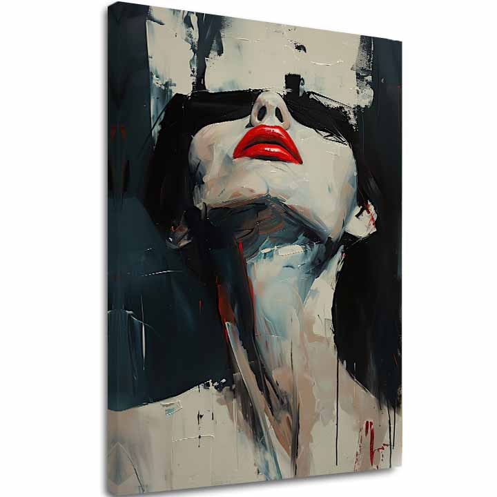Η εικόνα στον καμβά Red Lips - Dramatic Design - εικόνα 2