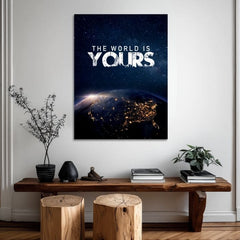 Η εικόνα σε καμβά THE WORLD IS YOURS - Εμπνευσμένη Διακόσμηση - εικόνα 3