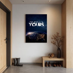Η εικόνα σε καμβά THE WORLD IS YOURS - Εμπνευσμένη Διακόσμηση - εικόνα 5