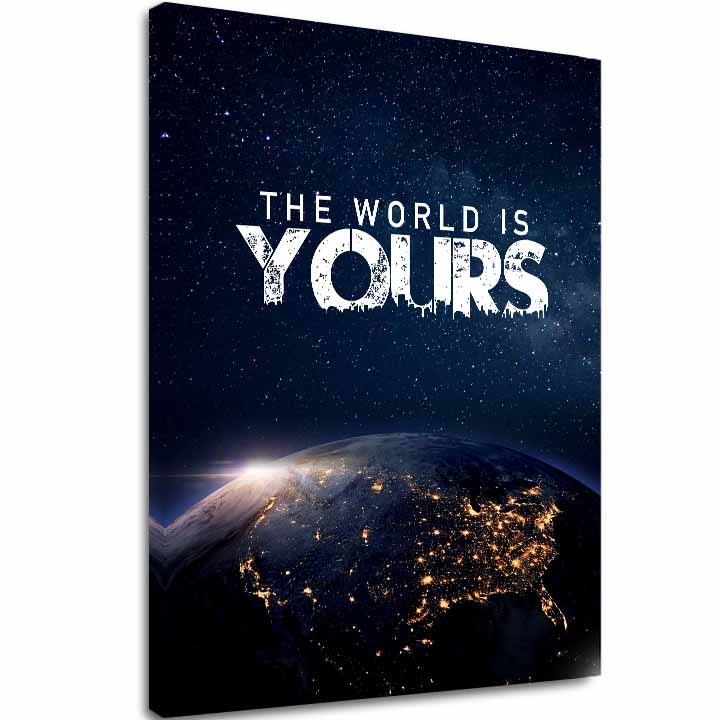 Η εικόνα σε καμβά THE WORLD IS YOURS - Εμπνευσμένη Διακόσμηση - εικόνα 2