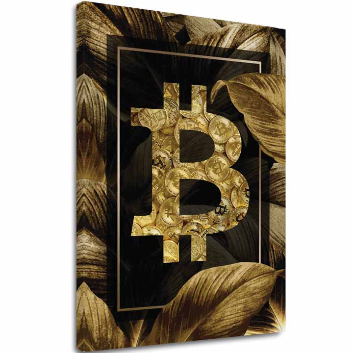 Η εικόνα στον καμβά Golden BITCOIN - Modern Cryptomotive - εικόνα 2