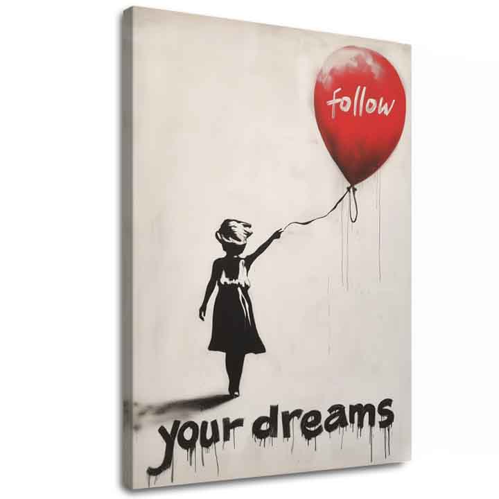 Εικόνα FOLLOW YOUR DREAMS | Ιταλικός καμβάς | διαφορετικές διαστάσεις