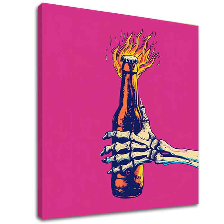Εικόνα BURNING BOTTLE | Ιταλικός καμβάς | διαφορετικές διαστάσεις
