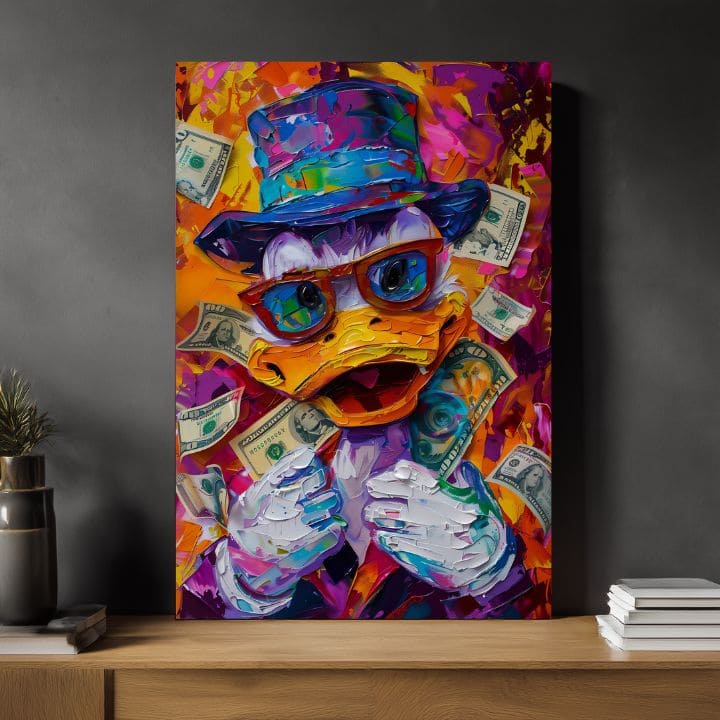 Εικόνα MONEY DUCK | Ιταλικός καμβάς - εικόνα 4