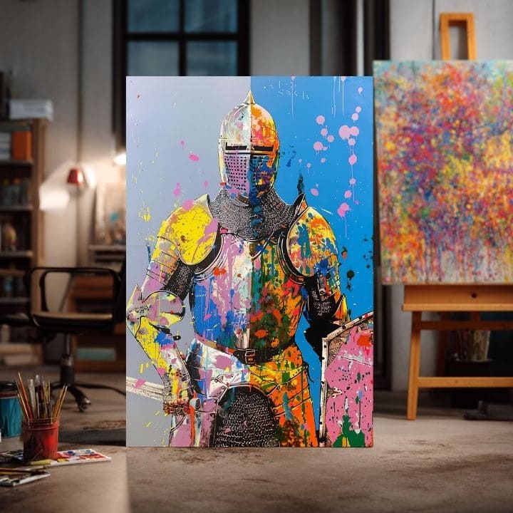 Εικόνα GRAFFITI KNIGHT | Ιταλικός καμβάς - εικόνα 3