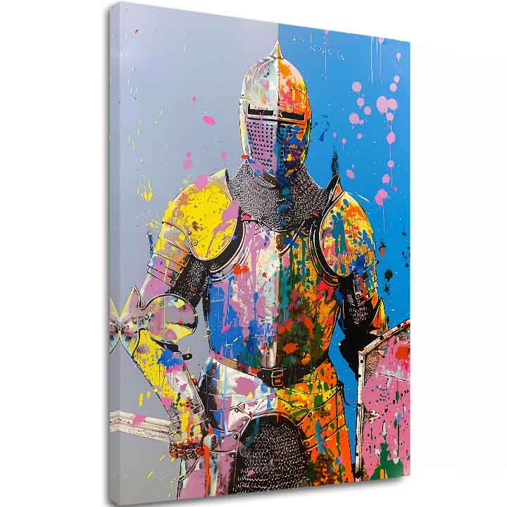 Εικόνα GRAFFITI KNIGHT | Ιταλικός καμβάς - εικόνα 2