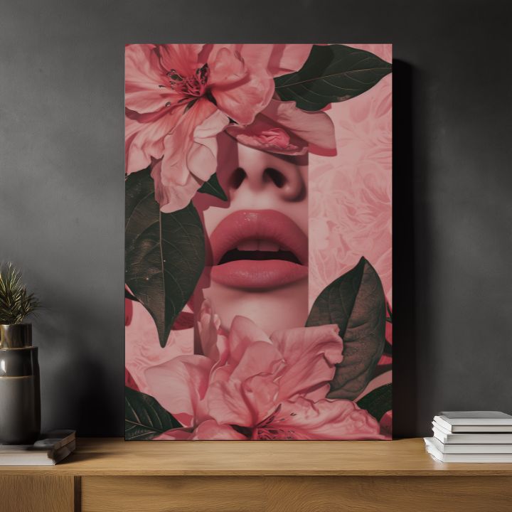 Εικόνα FLORAL LIPS | Ιταλικός καμβάς