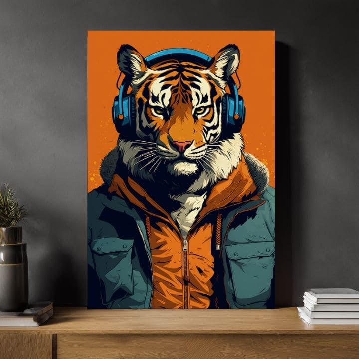 Εικόνα TIGER VIBES | Ιταλικός καμβάς